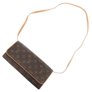 美品 ルイ ヴィトン ポシェットツインGM モノグラム M51852 ショルダーバッグ LV 0684【中古】LOUIS VUITTON