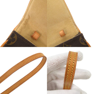 ルイ ヴィトン ポシェットツイン GM モノグラム M51852 ブラウン ショルダーバッグ LV 0695【中古】LOUIS VUITTON