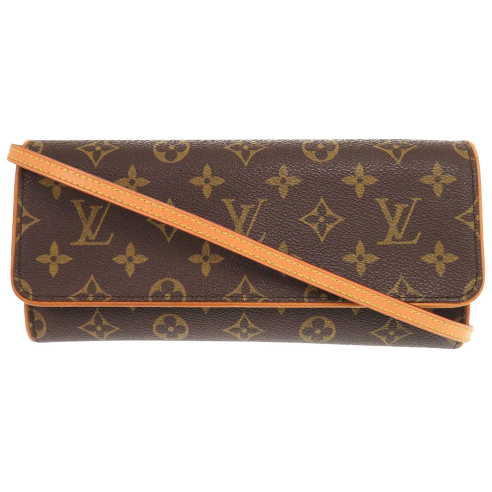 ルイ ヴィトン ポシェットツイン GM モノグラム M51852 ブラウン ショルダーバッグ LV 0700【中古】LOUIS VUITTON