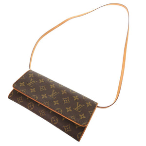 ルイ ヴィトン ポシェットツイン GM モノグラム M51852 ブラウン ショルダーバッグ LV 0700【中古】LOUIS VUITTON
