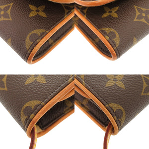 ルイ ヴィトン ポシェットツイン GM モノグラム M51852 ブラウン ショルダーバッグ LV 0700【中古】LOUIS VUITTON
