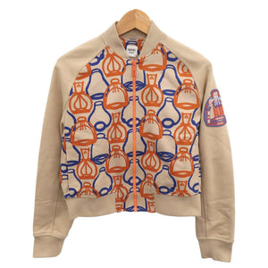 新品同様 エルメス Fantasie d'Etriers サイズ36 コットン ベージュ オレンジ ブルー ブルゾン ジャケット 0701【中古】HERMES