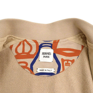 新品同様 エルメス Fantasie d'Etriers サイズ36 コットン ベージュ オレンジ ブルー ブルゾン ジャケット 0701【中古】HERMES