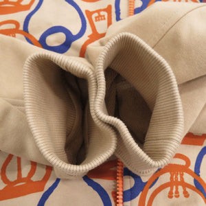 新品同様 エルメス Fantasie d'Etriers サイズ36 コットン ベージュ オレンジ ブルー ブルゾン ジャケット 0701【中古】HERMES