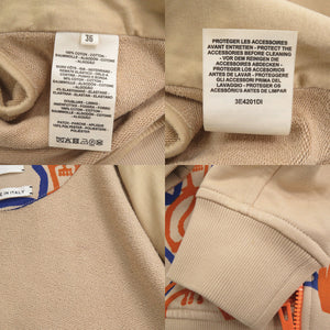 新品同様 エルメス Fantasie d'Etriers サイズ36 コットン ベージュ オレンジ ブルー ブルゾン ジャケット 0701【中古】HERMES