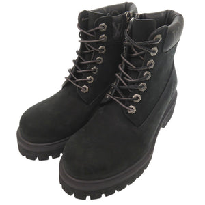 新品同様 ルイ ヴィトン Timberland コラボ アンクルブーツ ティンバーランド FA0274 レザー ブラック LV 0703【中古】LOUIS VUITTON