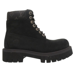 新品同様 ルイ ヴィトン Timberland コラボ アンクルブーツ ティンバーランド FA0274 レザー ブラック LV 0703【中古】LOUIS VUITTON