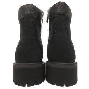 新品同様 ルイ ヴィトン Timberland コラボ アンクルブーツ ティンバーランド FA0274 レザー ブラック LV 0703【中古】LOUIS VUITTON
