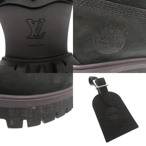 新品同様 ルイ ヴィトン Timberland コラボ アンクルブーツ ティンバーランド FA0274 レザー ブラック LV 0703【中古】LOUIS VUITTON