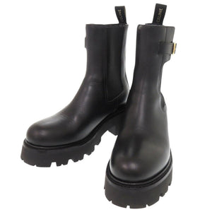 美品 セリーヌ トリオンフ サイズ37 レザー ブラック チェルシーブーツ ブーツ 黒 0713【中古】CELINE