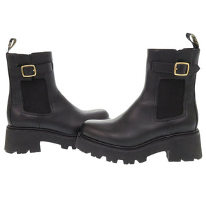 美品 セリーヌ トリオンフ サイズ37 レザー ブラック チェルシーブーツ ブーツ 黒 0713【中古】CELINE