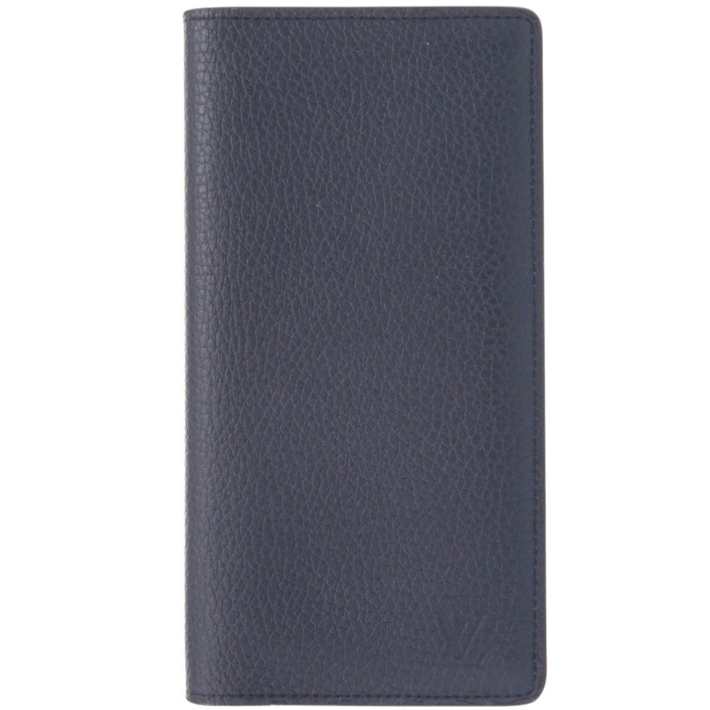 美品 ルイ ヴィトン ポルトフォイユ ブラザ M58818 トリヨンレザー オセアン/ネイビー 長財布 紺 LV 0719【中古】LOUIS VUITTON