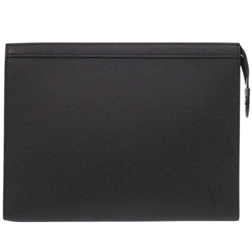 美品 ルイ ヴィトン ポシェット ヴォワヤージュ MM タイガ M30675 アルドワーズ/ブラック クラッチバッグ 黒 LV 0728【中古】LOUIS VUITTON