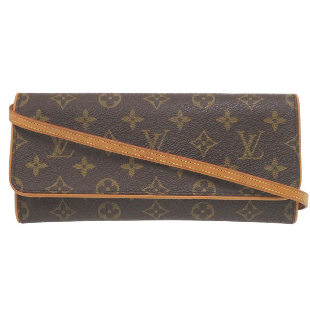 美品 ルイ ヴィトン ポシェットツインGM モノグラム M51852 ショルダーバッグ LV 0733【中古】LOUIS VUITTON
