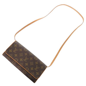 美品 ルイ ヴィトン ポシェットツインGM モノグラム M51852 ショルダーバッグ LV 0733【中古】LOUIS VUITTON