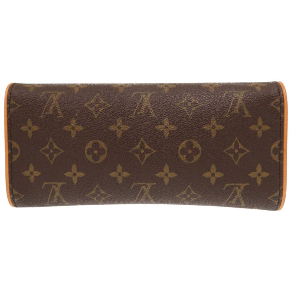 美品 ルイ ヴィトン ポシェットツイン GM モノグラム M51852 ブラウン ショルダーバッグ LV 0734【中古】LOUIS VUITTON