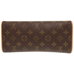 美品 ルイ ヴィトン ポシェットツイン GM モノグラム M51852 ブラウン ショルダーバッグ LV 0734【中古】LOUIS VUITTON