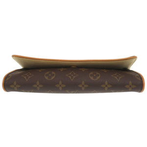 美品 ルイ ヴィトン ポシェットツイン GM モノグラム M51852 ブラウン ショルダーバッグ LV 0734【中古】LOUIS VUITTON