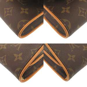 美品 ルイ ヴィトン ポシェットツイン GM モノグラム M51852 ブラウン ショルダーバッグ LV 0734【中古】LOUIS VUITTON