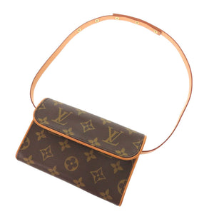 美品 ルイ ヴィトン ポシェット フロランティーヌ モノグラム M51855 ブラウン ウエストバッグ LV 0736【中古】LOUIS VUITTON
