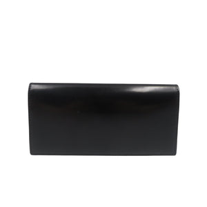 未使用 ロカド シェルコードバン イタリア馬革 ブラック 二つ折り 長財布 0740【中古】ROCADO