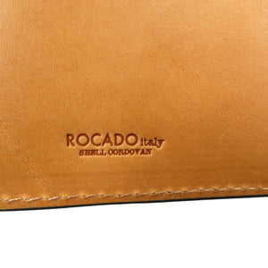 未使用 ロカド シェルコードバン イタリア馬革 ブラック 二つ折り 長財布 0740【中古】ROCADO