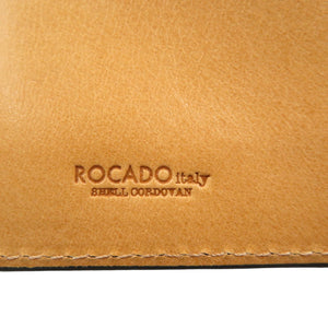 未使用 ロカド シェルコードバン イタリア馬革 ブラック 二つ折り 長財布 0741【中古】ROCADO
