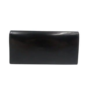 未使用 ロカド シェルコードバン イタリア馬革 ブラック 二つ折り 長財布 0741【中古】ROCADO