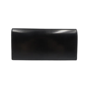 未使用 ロカド シェルコードバン イタリア馬革 ブラック 二つ折り 長財布 0742【中古】ROCADO