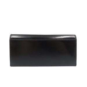 未使用 ロカド シェルコードバン イタリア馬革 ブラック 二つ折り 長財布 0742【中古】ROCADO