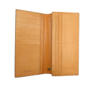 未使用 ロカド シェルコードバン イタリア馬革 ネイビー 二つ折り 長財布 0743【中古】ROCADO