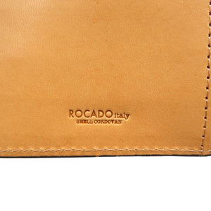 未使用 ロカド シェルコードバン イタリア馬革 ネイビー 二つ折り 長財布 0743【中古】ROCADO