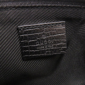 美品 グッチ 07198 GGキャンバス ブラック アクセサリーポーチ ハンドバッグ 0760【中古】GUCCI