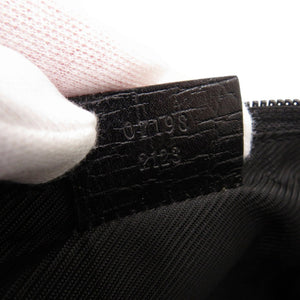 美品 グッチ 07198 GGキャンバス ブラック アクセサリーポーチ ハンドバッグ 0760【中古】GUCCI