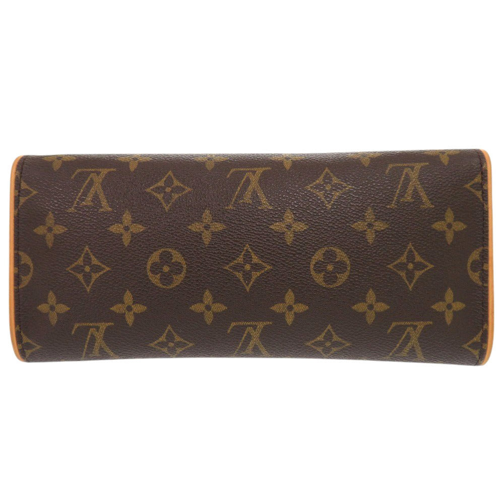 美品 ルイ ヴィトン ポシェットツイン GM モノグラム M51852 ブラウン ショルダーバッグ LV 0762【中古】LOUIS VUITTON