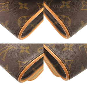 美品 ルイ ヴィトン ポシェットツイン GM モノグラム M51852 ブラウン ショルダーバッグ LV 0762【中古】LOUIS VUITTON
