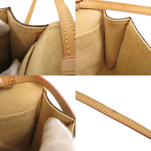 美品 ルイ ヴィトン ポシェットツイン GM モノグラム M51852 ブラウン ショルダーバッグ LV 0762【中古】LOUIS VUITTON