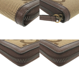 未使用 グッチ ジャンボGG バンブー 658634 キャンバス/レザー ブラウン 長財布 0783【中古】GUCCI