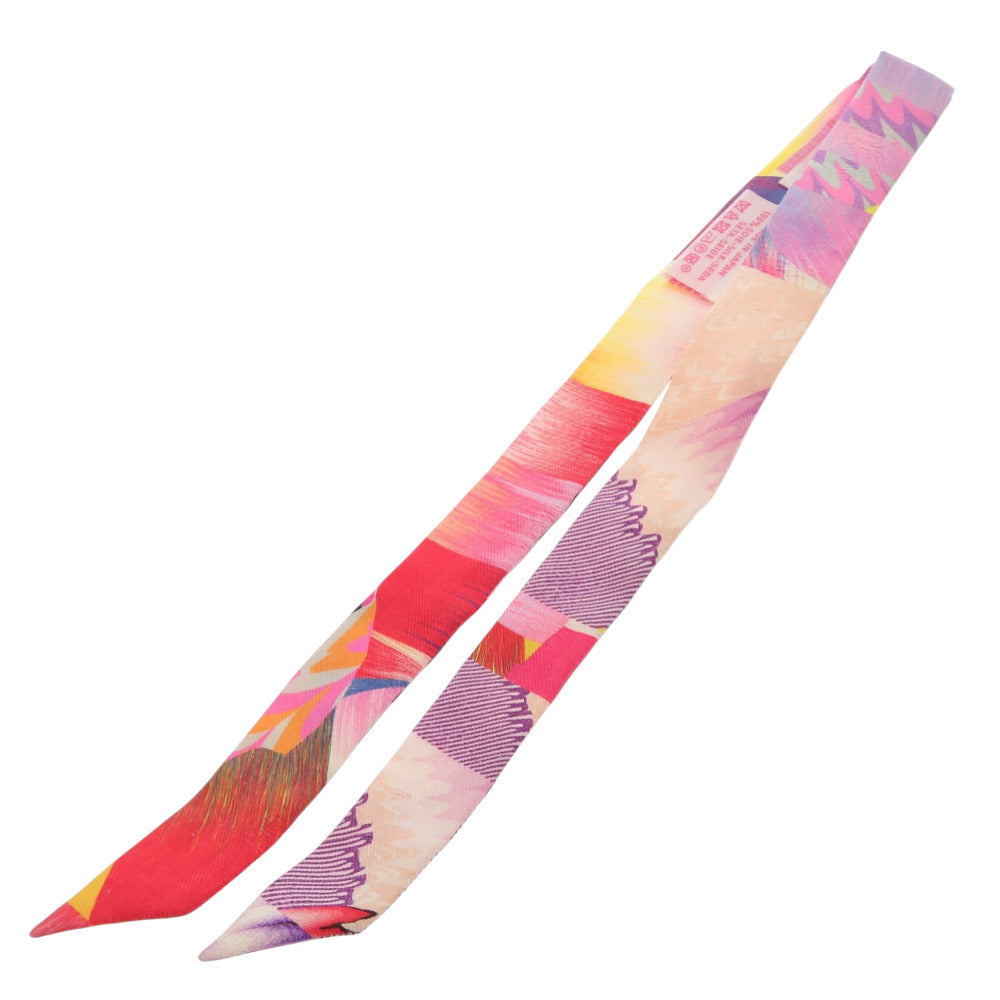 新品同様 エルメス ツイリードール 京都マーブル 限定 シルク ローズ スカーフ 0789 【中古】 HERMES