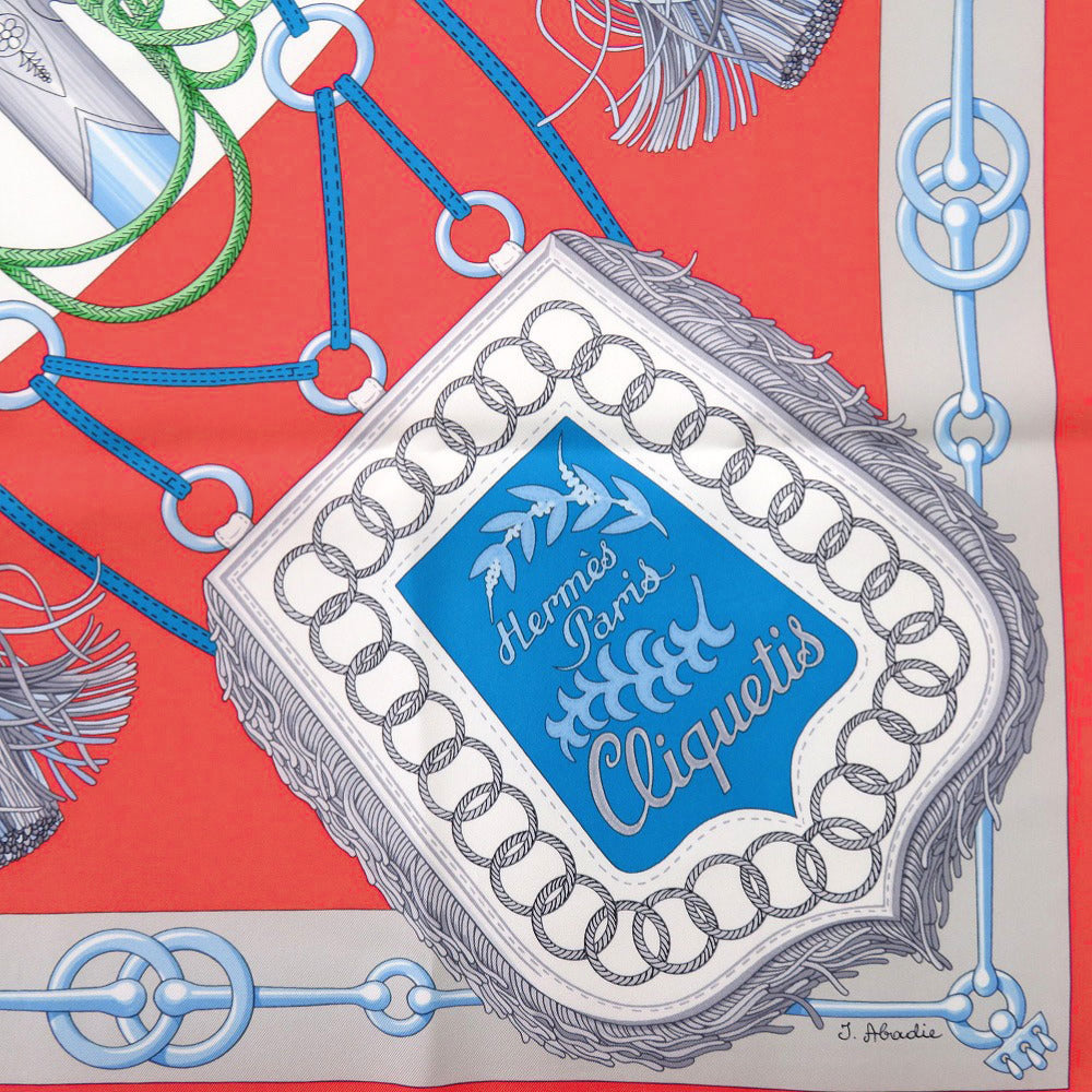 新品同様 エルメス カレ90 クリケティス シルク マルチカラー スカーフ 0795【中古】HERMES