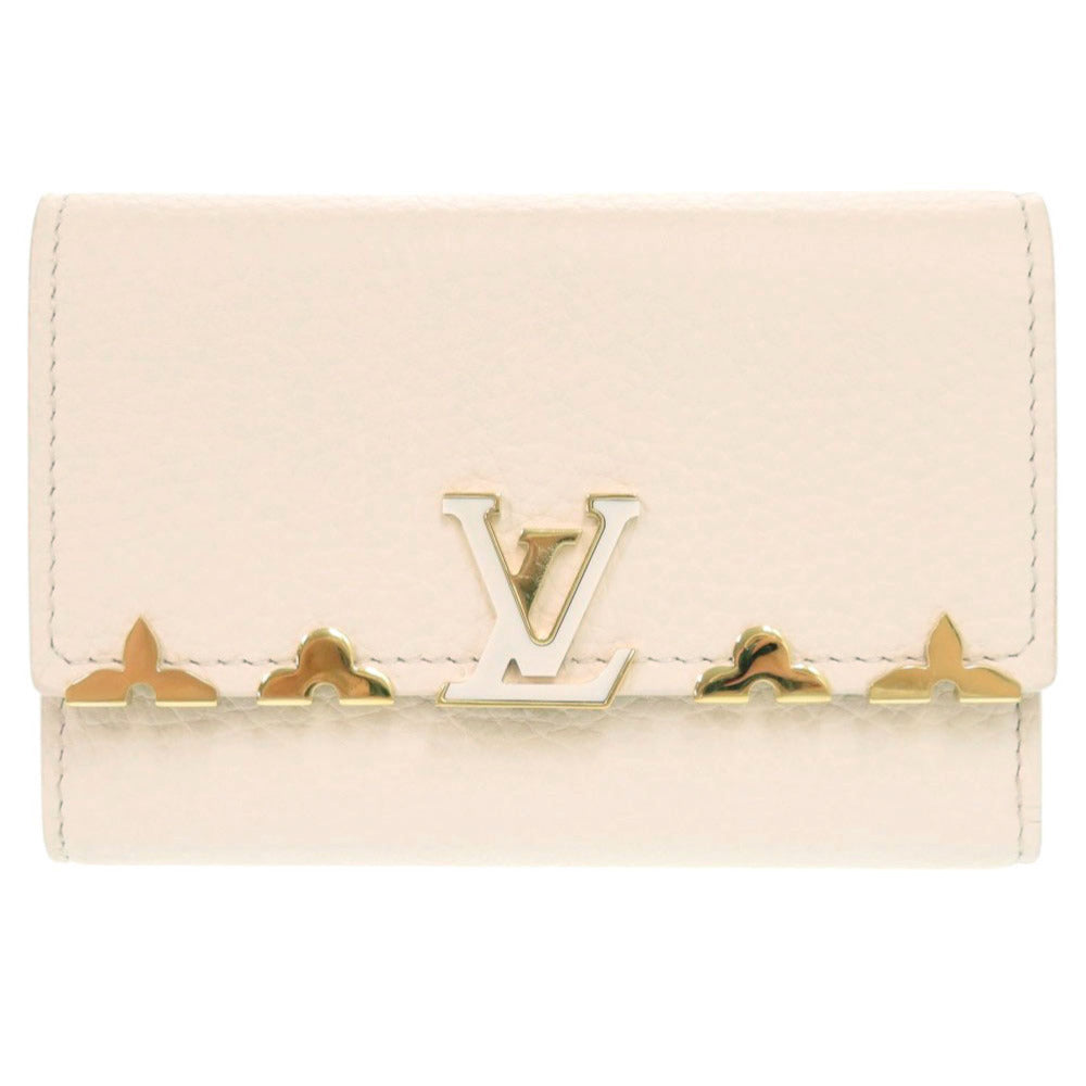 美品 ルイ ヴィトン ポルトフォイユ カプシーヌ コンパクト M11363 ICチップ トリヨンレザー クオーツ 三つ折り財布 LV 0799【中古】LOUIS VUITTON