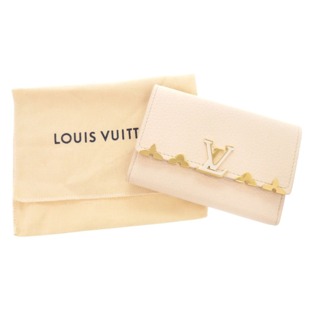 美品 ルイ ヴィトン ポルトフォイユ カプシーヌ コンパクト M11363 ICチップ トリヨンレザー クオーツ 三つ折り財布 LV 0799【中古】LOUIS VUITTON