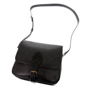 美品 ルイ ヴィトン カルトシエール エピ M52242 ノワール ショルダーバッグ LV 0820【中古】LOUIS VUITTON
