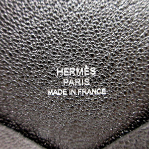 美品 エルメス カルヴィ カードケース シェーブル ブラック 黒 Z刻印(2021年製) 0829【中古】HERMES