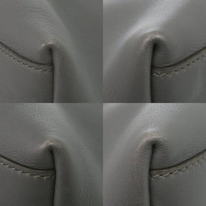 美品 グッチ バンブー 365345 レザー グレー トートバッグ 0835【中古】GUCCI