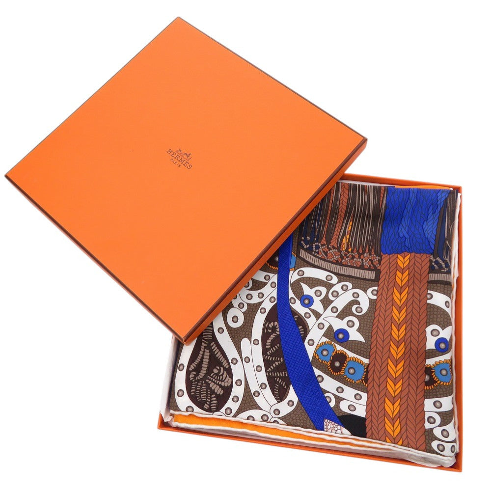 新品同様 エルメス カレ90 SELLE DE DIGNITAIRE 高官の鞍 シルク マルチカラー スカーフ 0837【中古】HERMES
