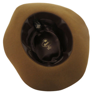 美品 ボルサリーノ フェルト サイズ61 ブラウン 帽子 ハット 茶 0842【中古】BORSALINO メンズ
