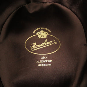 美品 ボルサリーノ フェルト サイズ61 ブラウン 帽子 ハット 茶 0842【中古】BORSALINO メンズ