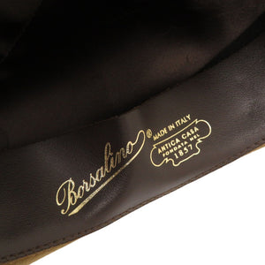 美品 ボルサリーノ フェルト サイズ61 ブラウン 帽子 ハット 茶 0842【中古】BORSALINO メンズ