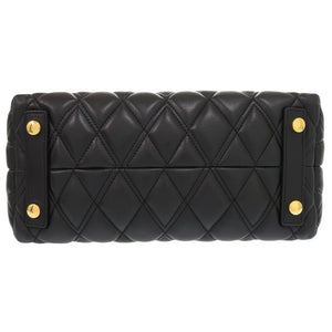 バーバリー レザー ブラック 2WAY ハンドバッグ ショルダーバッグ 黒 0874【中古】BURBERRY